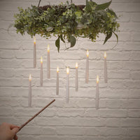 10 Floating White Candles with Magic Wand Controller Christmas Tree Lights - 2