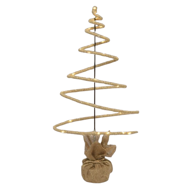 58cm Modern LED Lit Christmas Tree with Burlap Base