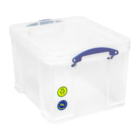 35 Litre Large Clear Strong Really Useful Christmas Storage Box with Lid - 2