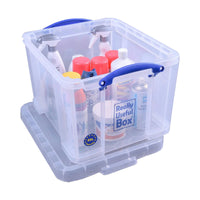 35 Litre Large Clear Strong Really Useful Christmas Storage Box with Lid - 3