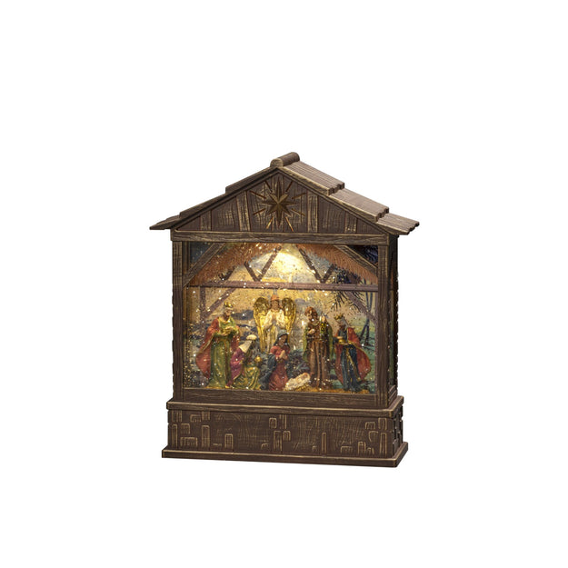 Traditional Nativity Scene Water Spinner