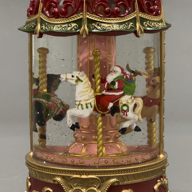 Christmas Carousel Magical Festive Water Spinner with Lights