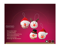 Set of 4 Light Up Novelty Christmas Bauble Characters - 2