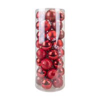 Box of 40 Traditional Red Christmas Tree Baubles