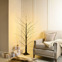 6ft Christmas Black Micro Dot Tree with 1300 Warm White LEDs