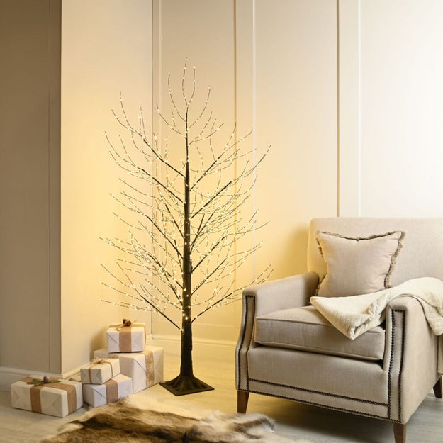 6ft Christmas Black Micro Dot Tree with 1300 Warm White LEDs