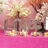 Giant Silver Mirrored Love Letters Commercial Wedding Display