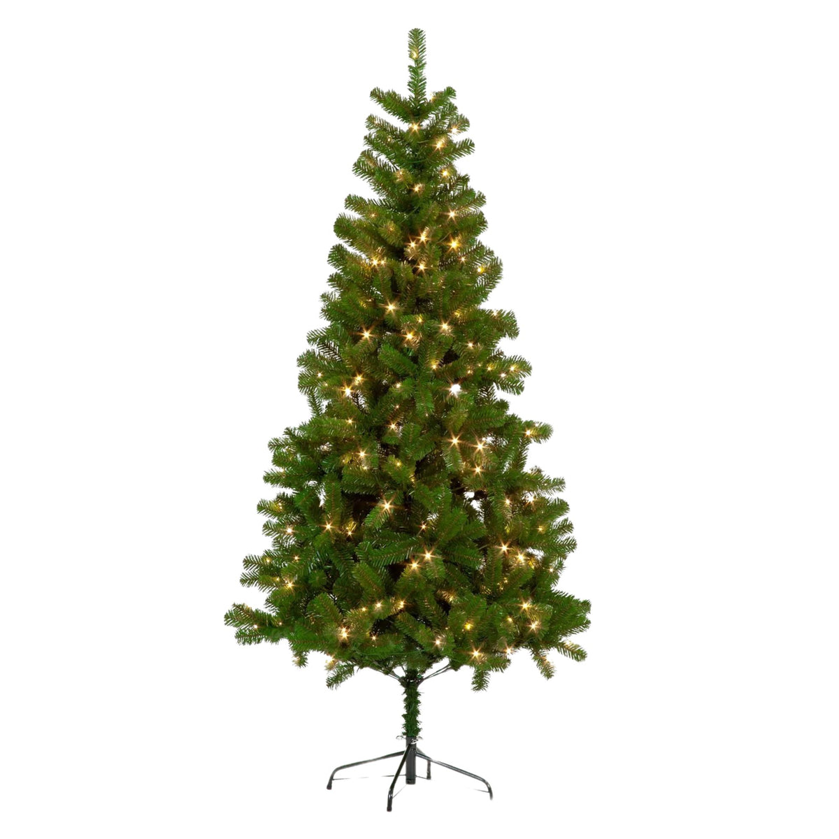 6ft Randolph Pine Artificial Christmas Tree Pre Lit with 150 Warm White LEDs