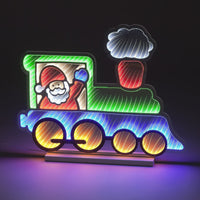 100cm Santa and Train Magical Christmas Infinity Light