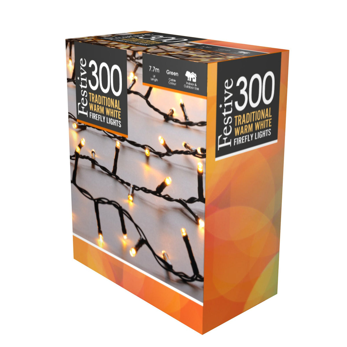 300 Traditional Warm White Firefly Twinkling Christmas Lights