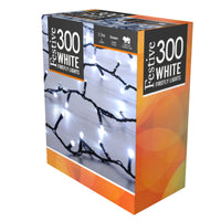 300 Traditional White Firefly Twinkling Christmas Lights