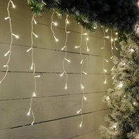 480 Warm White Snowing Icicle Timer Lights - 4