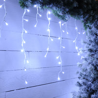 720 White Snowing Icicle Timer Lights - 4