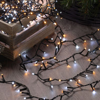 300 Traditional White and Warm White Firefly Twinkling Christmas Lights - 2