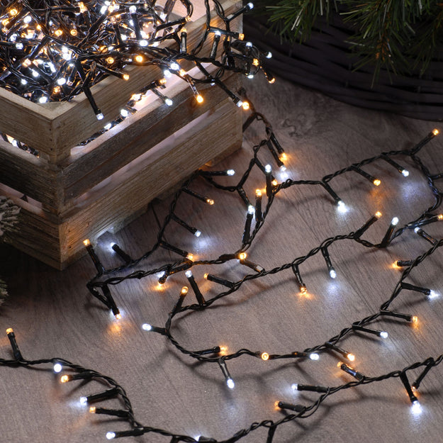 300 Traditional White and Warm White Firefly Twinkling Christmas Lights