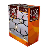 300 Red and Warm White Firefly Twinkling Christmas Lights