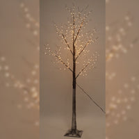 5ft Christmas Snow Tree with 210 Warm White LEDs - 2