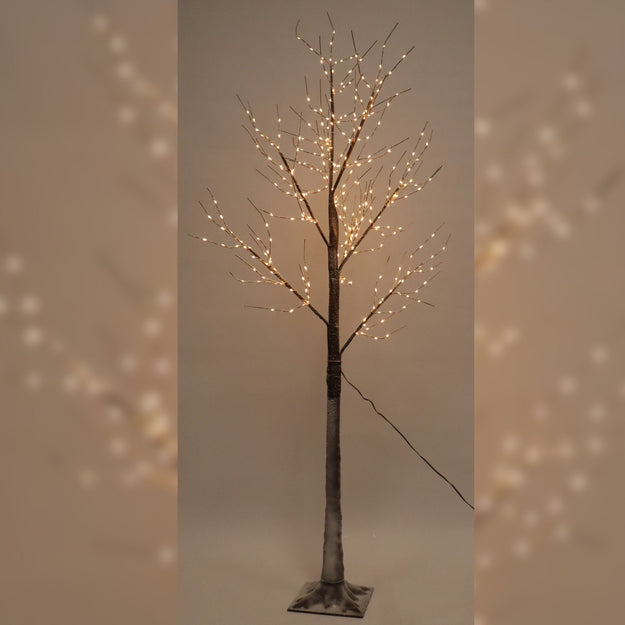 6ft Christmas Snow Tree with 320 Warm White LEDs