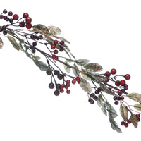 1.8m Mixed Red Berries and Leaves Garland - 3