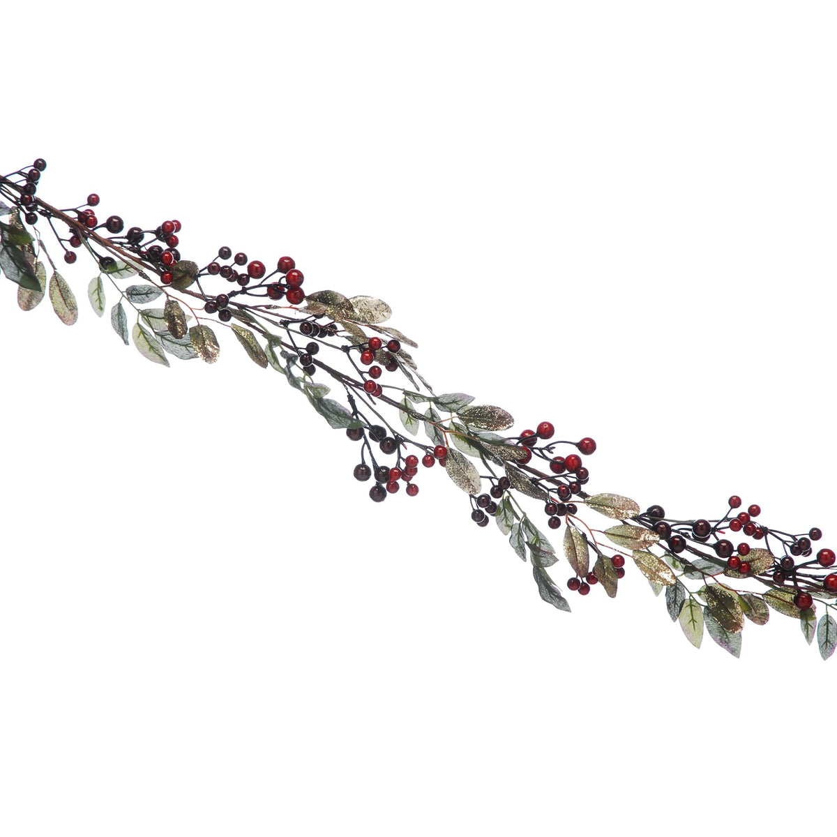 1.8m Mixed Red Berries and Leaves Garland