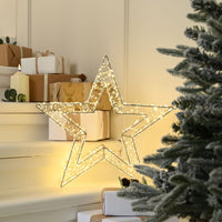 50cm Dewdrop Christmas Star Silhouette with 1440 Warm White LED's