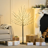 5ft Christmas Black Topiary Tree with 580 Warm White LEDs