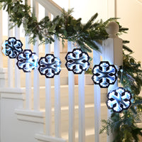 175cm Infinity Light Christmas Hanging Snowflakes Garland