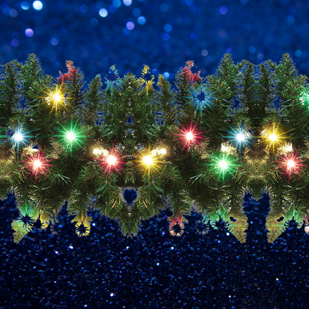 2.9m XP Connectable Outdoor Christmas Garland with 100 Multi Coloured LEDs