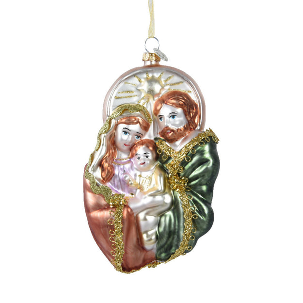 Nativity Glass Christmas Tree Decoration