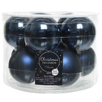 Pack of 10 Night Blue Baubles