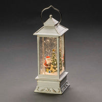 Christmas Lantern Water Spinner with Santa and Dog Scene - 3