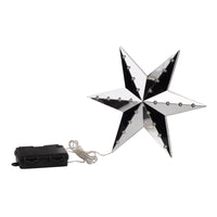 Hanging Silver Shooting Star LED Lit Decoration - 2