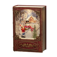 Red Book Magical Water Spinner with Snowman and Child Scene - 2