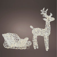 Acrylic Reindeer and Sleigh - 2