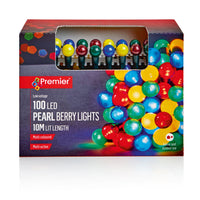 100 Multi Coloured LED Multi Action Pearl Berry String Lights - 3