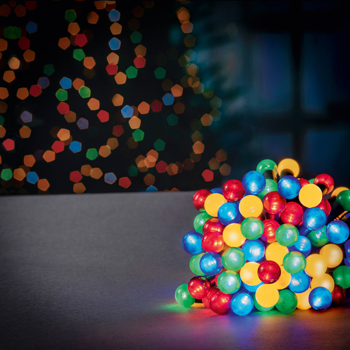 100 Multi Coloured LED Multi Action Pearl Berry String Lights