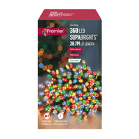 360 Multi Coloured Supabrights Multi Action LED String Lights with Timer - 3