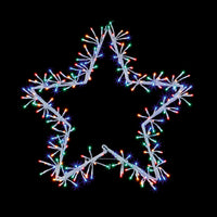 60cm White Star Cluster Silhouette with Multi Coloured LEDs - 2