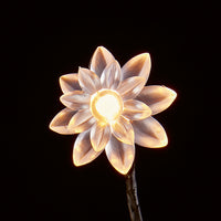 Set of 4 60cm Warm White Lotus Path Lights - 2