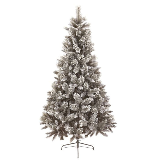 7ft Snow Tipped Grey Fir Artificial Christmas Tree with Cashmere Tips